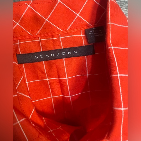 Sean John Red Plaid Men's Shirt - Picture 7 of 7